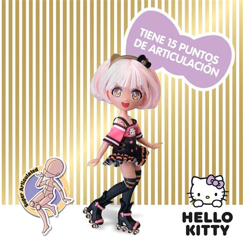 Boneca Hello Kitty com Acessórios - Manga Golden Diva - Famosa - Image 8
