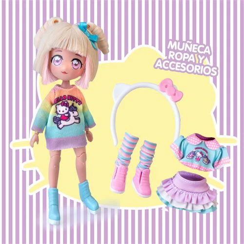 Boneca Hello Kitty - Manga Candy Unicorn - Famosa - Image 7