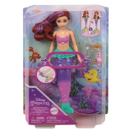 Boneca Princesas Disney: Ariel Nadadora - Mattel - Image 2