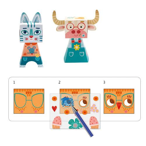 Bonecos Papel - Animais - Djeco - Image 2