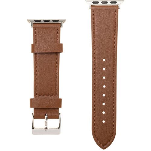 Bracelete Pele Fixed para Apple Watch 42mm | 44mm | 45mm - Castanho - Image 2