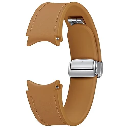 Bracelete Samsung Híbrida de Pele com Fecho Magnético para Galaxy Watch 6 - S/M - Castanho