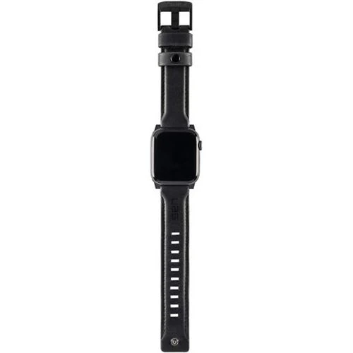 Bracelete Urban Armor Gear Apple Watch 42-44mm Couro Inox Preto - Image 3