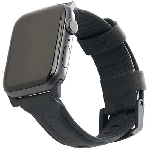 Bracelete Urban Armor Gear Apple Watch 42-44mm Couro Inox Preto - Image 6