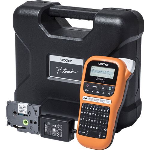 Máquina Rotuladora Profissional Brother PT-E110VP - Laranja - Image 3