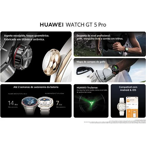 Bundle HUAWEI Watch GT 5 Pro 42 mm - Branco - Image 8