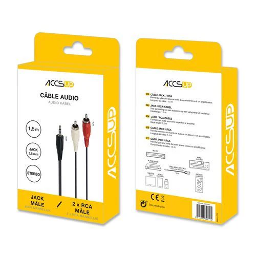 Cabo Áudio ACCS Jack 5mm 2RCA 1.5mm - Image 2