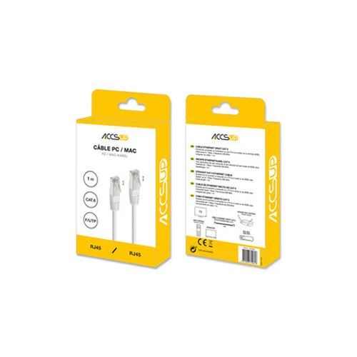 Cabo de Rede RJ45 Accsup 1m - Branco - Image 2