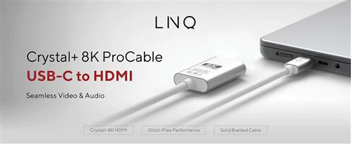 Cabo LinQ ProCable ProCable USB-C para HDMI 2m  8K/60Hz 2m - Prateado - Image 4