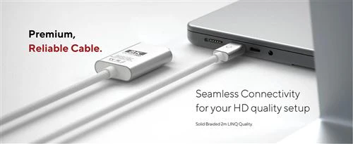 Cabo LinQ ProCable ProCable USB-C para HDMI 2m  8K/60Hz 2m - Prateado - Image 6