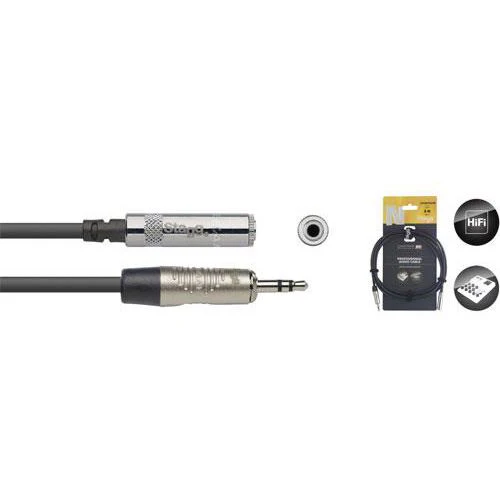 Cabo Mini Jack Stagg Rean - 3m - Preto - Image 2