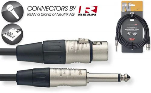 Cabo Stagg Rean NMC6XPR para Microfone - 6m - Preto - Image 2