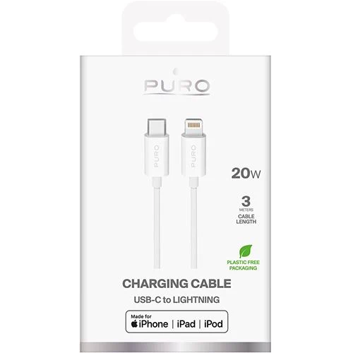 Cabo TPE Puro USB- C para Lightning 3m - Branco - Image 2
