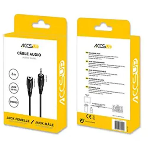 Cabo Áudio Jack 3.5mm Accsup 3m - Preto - Image 2