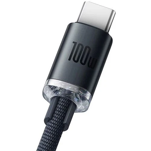 Cabo USB-C Baseus Crystal Shine - 100W - 1.2m - Preto - Image 2