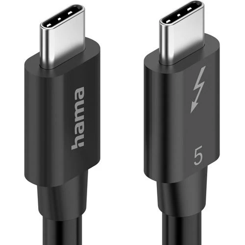 Cabo USB-C/ Thunderbolt 5 Hama 200796- 1m - Preto - Image 2