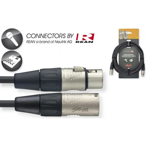 Cabo XLR para Microfone Stagg Rean NMC6R - 6m - Preto - Image 2