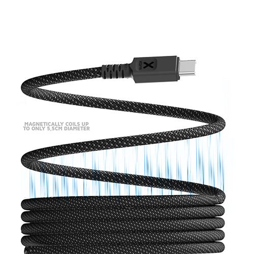 Cabo Xtorm CMT011 TravelPro Magnético USB-C para USB-C PD 100W 1m - Preto - Image 3