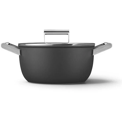 Caçarola Antiaderente Smeg Anni 50 CSF2412BLM | 24cm - Preto - Image 2