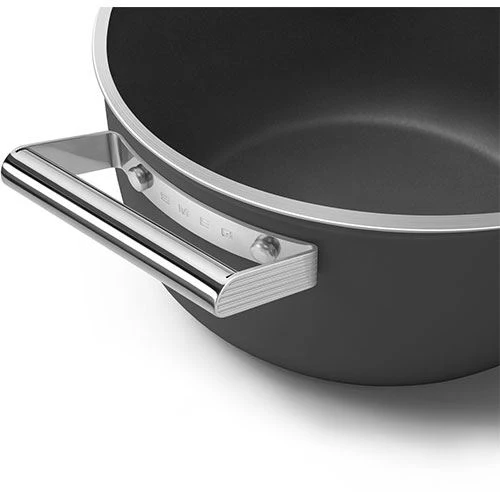 Caçarola Antiaderente Smeg Anni 50 CSF2412BLM | 24cm - Preto - Image 5