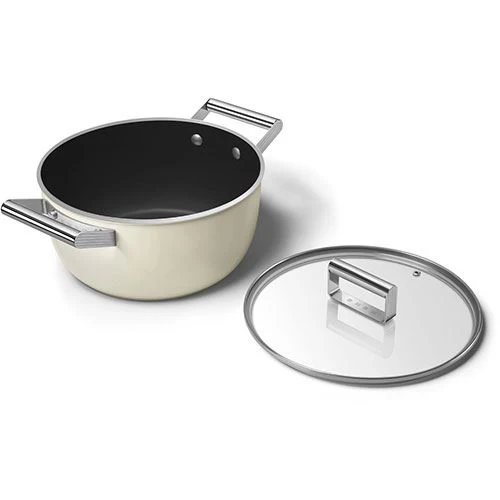 Caçarola Antiaderente Smeg Anni 50 CSF2412CRM | 25cm - Creme - Image 10