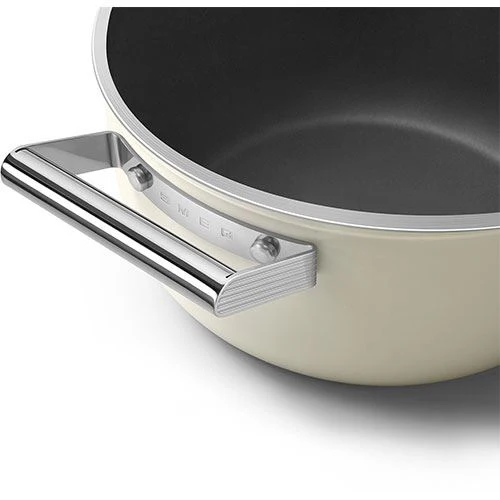 Caçarola Antiaderente Smeg Anni 50 CSF2412CRM | 25cm - Creme - Image 5