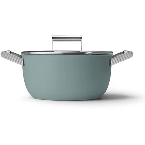 Caçarola Antiaderente Smeg Anni 50 CSF2412EGM | 24cm - Verde esmeralda - Image 2
