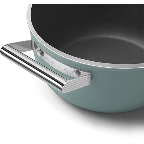 Caçarola Antiaderente Smeg Anni 50 CSF2412EGM | 24cm - Verde esmeralda - Image 5