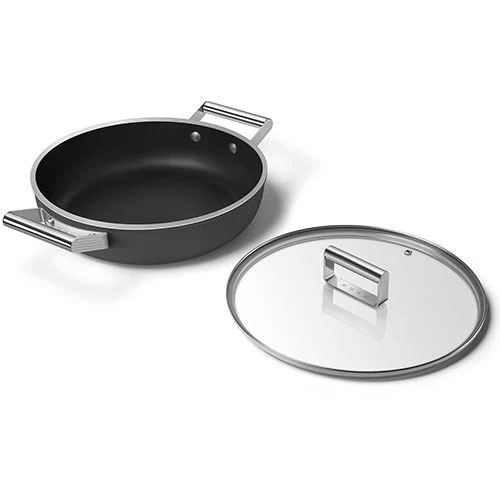 Caçarola Baixa Antiaderente Smeg Anni 50 DPF2812BLM | 28cm - Preto - Image 10