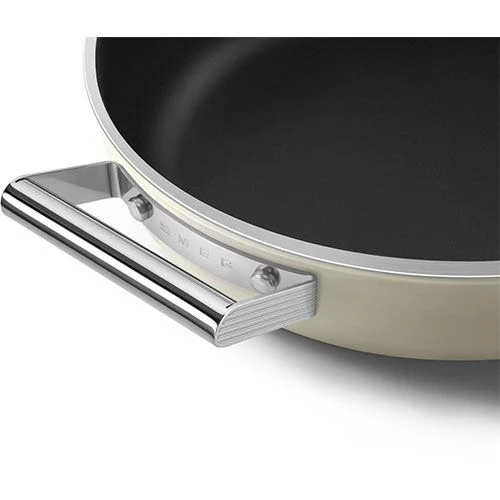 Caçarola Baixa Antiaderente Smeg Anni 50 DPF2812CRM | 28cm - Creme - Image 5