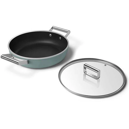 Caçarola Baixa Antiaderente Smeg Anni 50 DPF2812EGM | 28cm - Verde esmeralda - Image 10