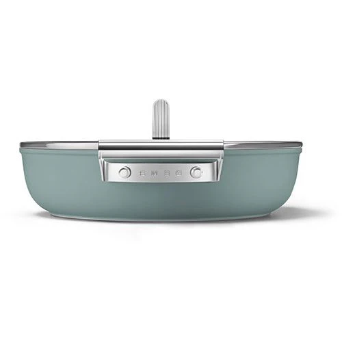 Caçarola Baixa Antiaderente Smeg Anni 50 DPF2812EGM | 28cm - Verde esmeralda - Image 3