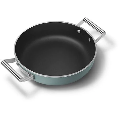 Caçarola Baixa Antiaderente Smeg Anni 50 DPF2812EGM | 28cm - Verde esmeralda - Image 8