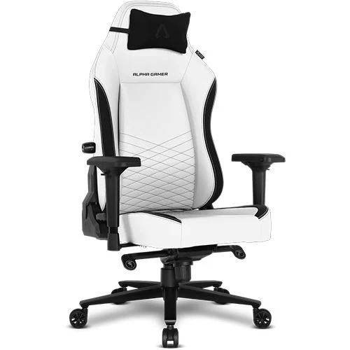Cadeira Gaming Alpha Gamer Alegra Pele Sintética PU - Branco - Image 2
