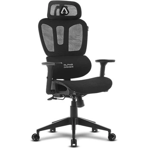 Cadeira Gaming Alpha Gamer Luna V2 - Malha - Preto - Image 2