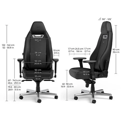 Cadeira Gaming Noblechairs Legend - PU Leather - Silver - Image 6