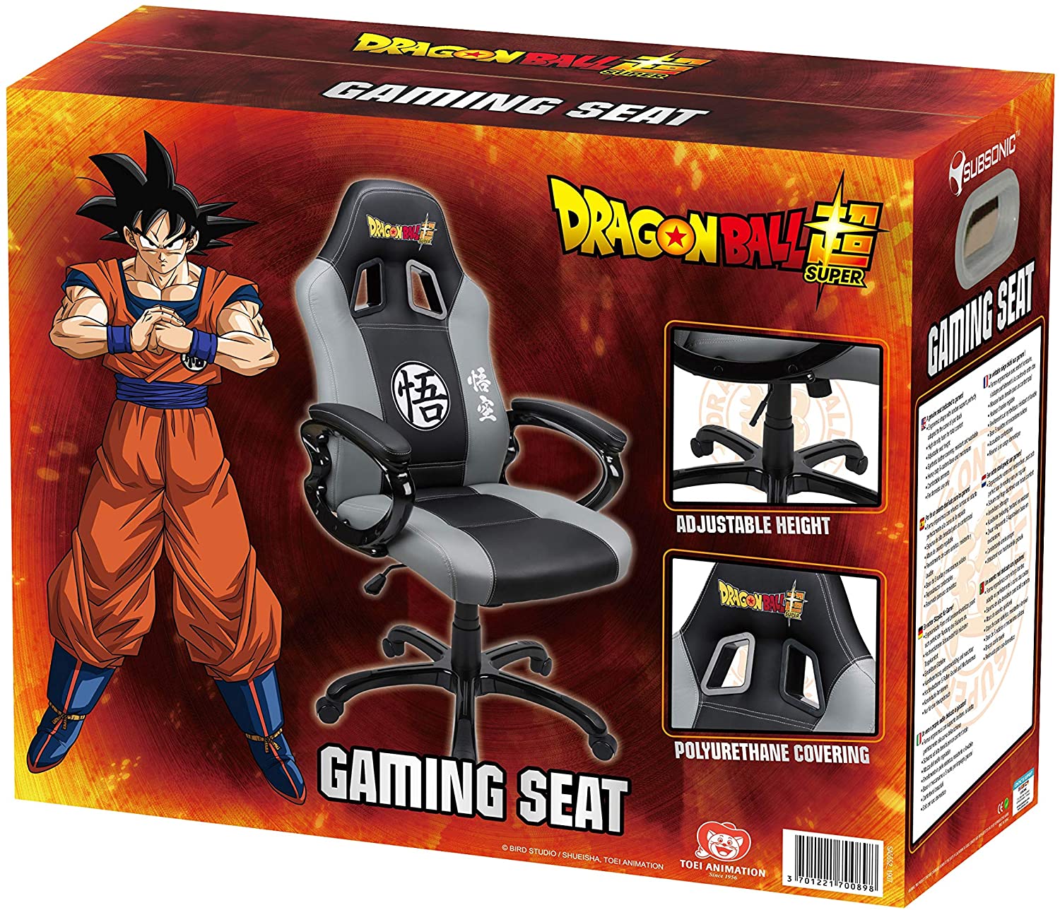 Cadeira Gaming Subsonic Cadeira Dragon Ball Cinza - Image 3