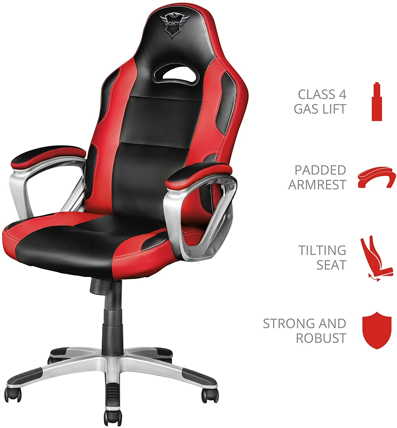 Cadeira Gaming Trust GXT705 Ryon Vermelho - Image 3