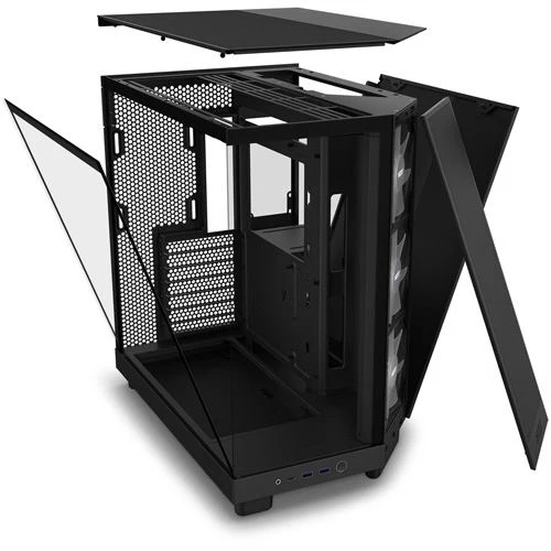 Caixa ATX NZXT H6 Flow - RGB -  Preta + Vidro Temperado - Image 12