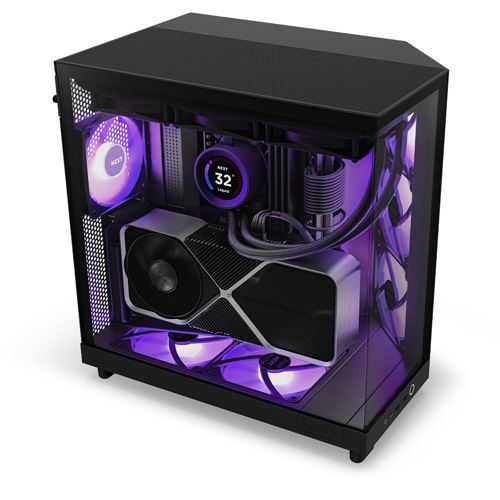 Caixa ATX NZXT H6 Flow - RGB -  Preta + Vidro Temperado - Image 13