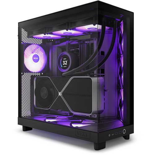 Caixa ATX NZXT H6 Flow - RGB -  Preta + Vidro Temperado - Image 14