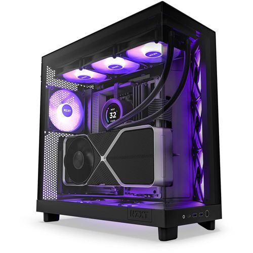 Caixa ATX NZXT H6 Flow - RGB -  Preta + Vidro Temperado - Image 2
