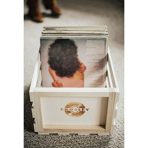 Caixa Armazenamento de Discos de Vinil Crosley AC1004A-NA - Madeira Natural - Image 5