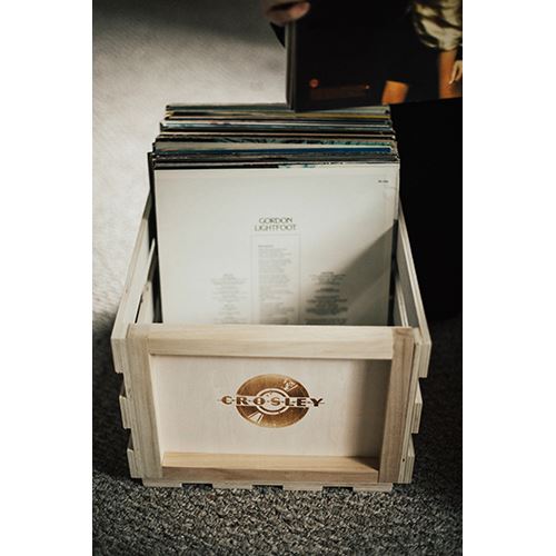Caixa Armazenamento de Discos de Vinil Crosley AC1004A-NA - Madeira Natural - Image 6