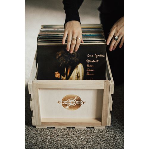 Caixa Armazenamento de Discos de Vinil Crosley AC1004A-NA - Madeira Natural - Image 7