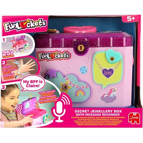 Caixa de Jóias FunLockets com Gravador de Mensagens - Jumbo | Diset