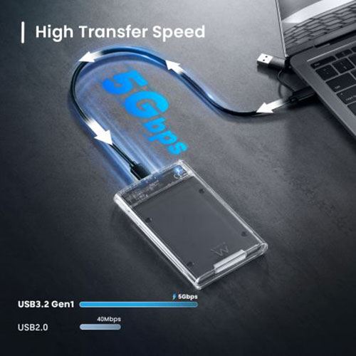 Caixa para Disco SATA 2.5" Ewent EW7064 USB-C - Transparente - Image 4
