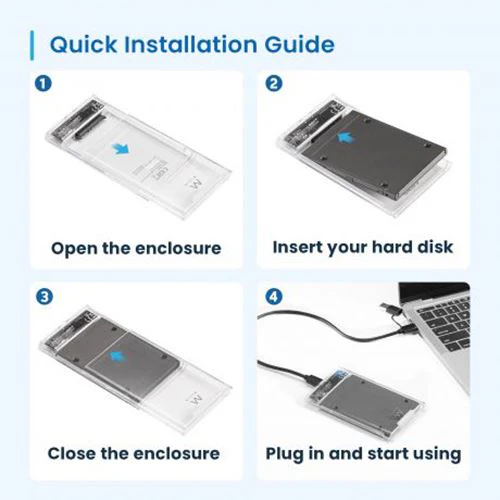 Caixa para Disco SATA 2.5" Ewent EW7064 USB-C - Transparente - Image 6