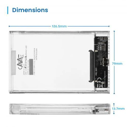 Caixa para Disco SATA 2.5" Ewent EW7064 USB-C - Transparente - Image 7