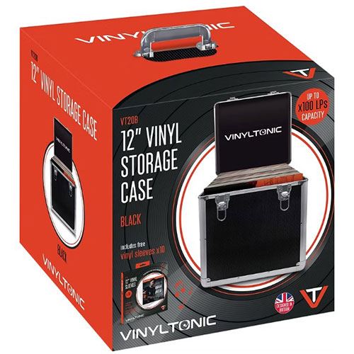 Caixa Transporte Vinyl Tonic VT20B para Discos Vinil - Preta - Image 2